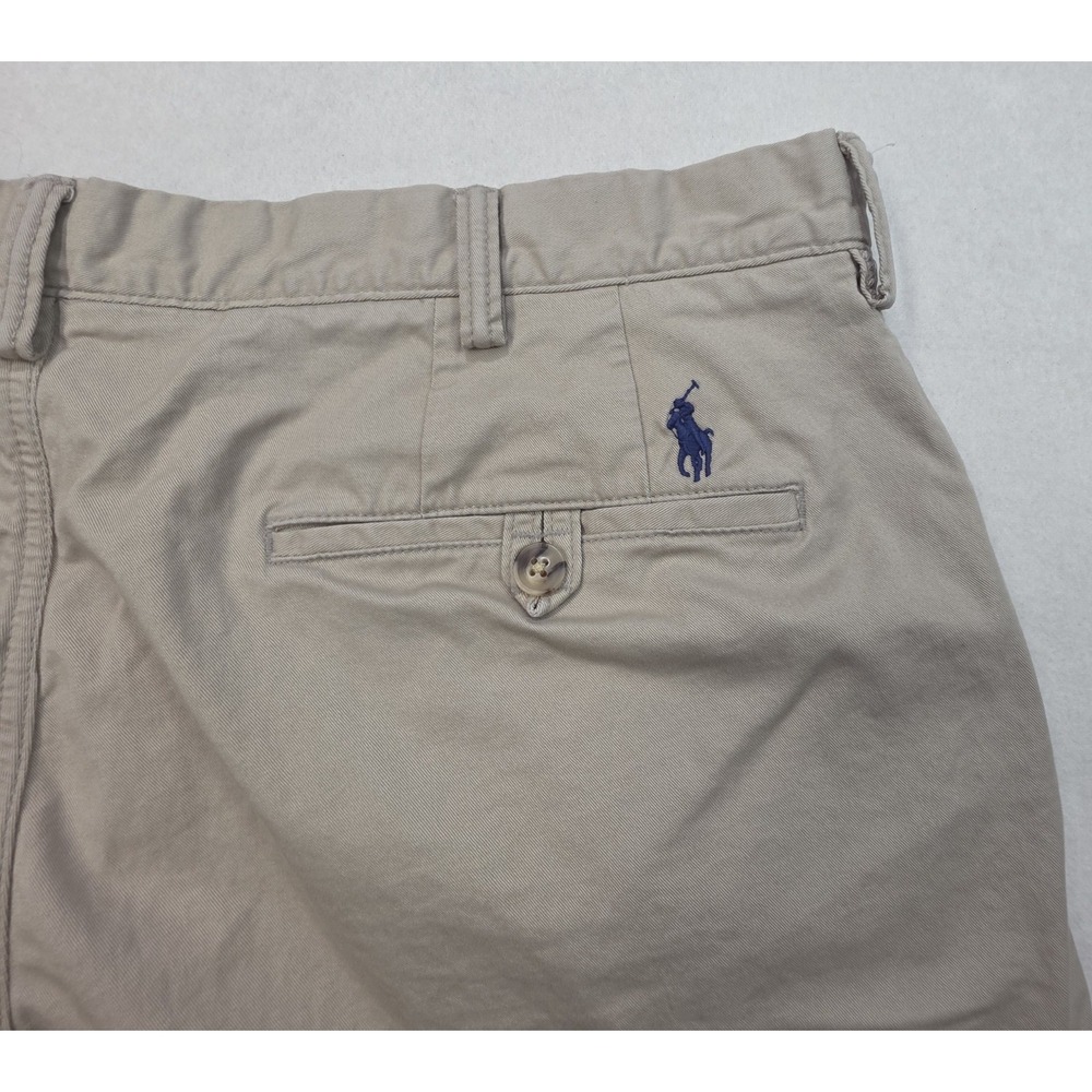 Polo Ralph Lauren Chino Shorts Mens 36 Beige LIMITED USE Stretch Classic Fit 5"